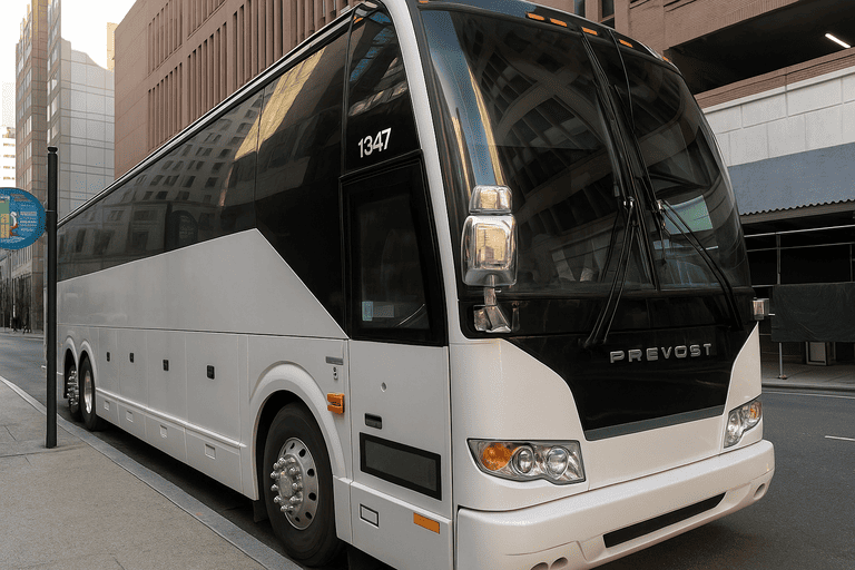 a Racine Coach Bus Service coach bus